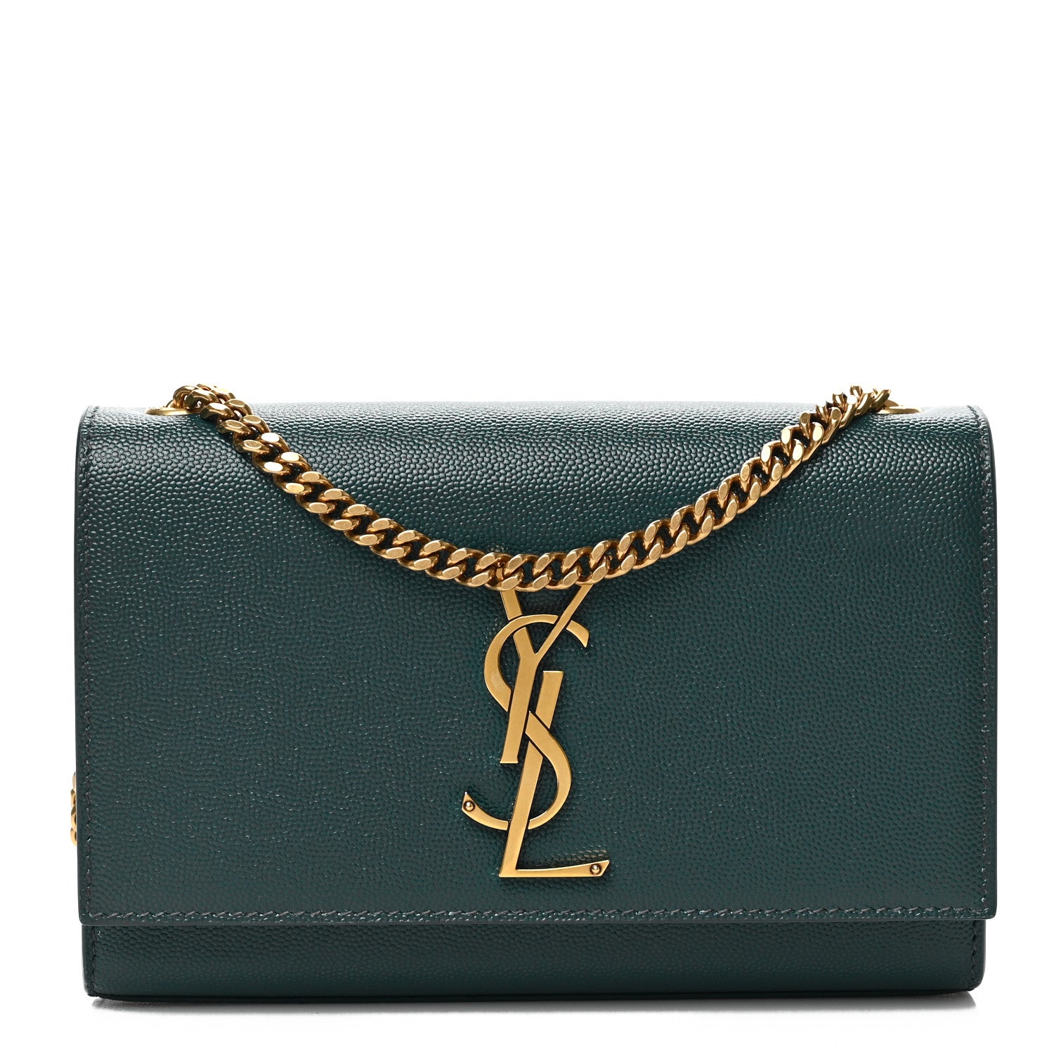 Saint Laurent Grain De Poudre Small Monogram Kate Satchel Sea Turquoise 1 of 8