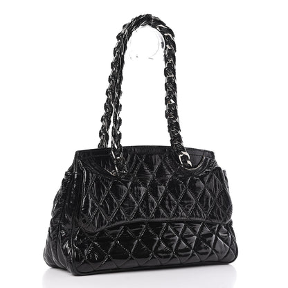 Chanel Patent Quilted Day Glo Flap Bag Black 2 of 17
