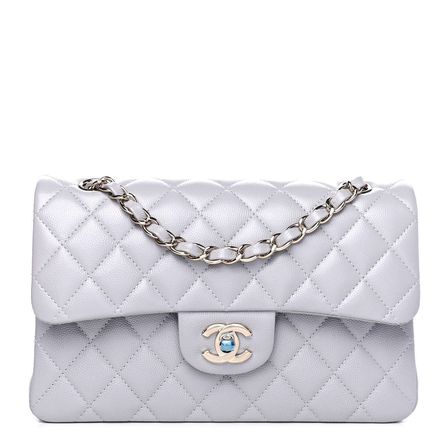 Chanel Caviar Quilted Small Double Flap Grey 1 of 4