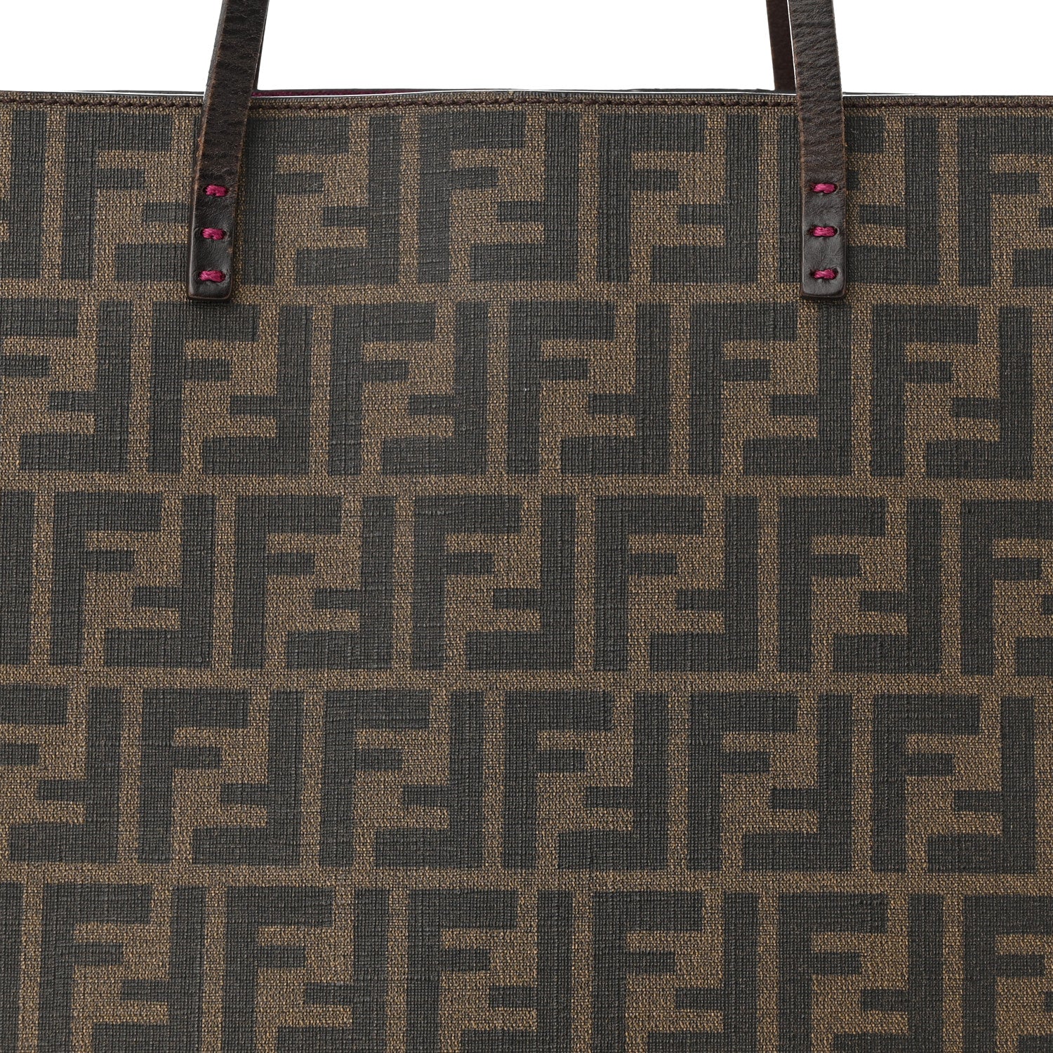 Fendi Zucca Spalmati Medium Roll Tote Tobacco Fuxia 8 of 12