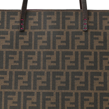 Fendi Zucca Spalmati Medium Roll Tote Tobacco Fuxia 8 of 12
