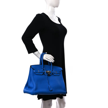 Hermes Togo Birkin 35 Bleu Hydra 2 of 10