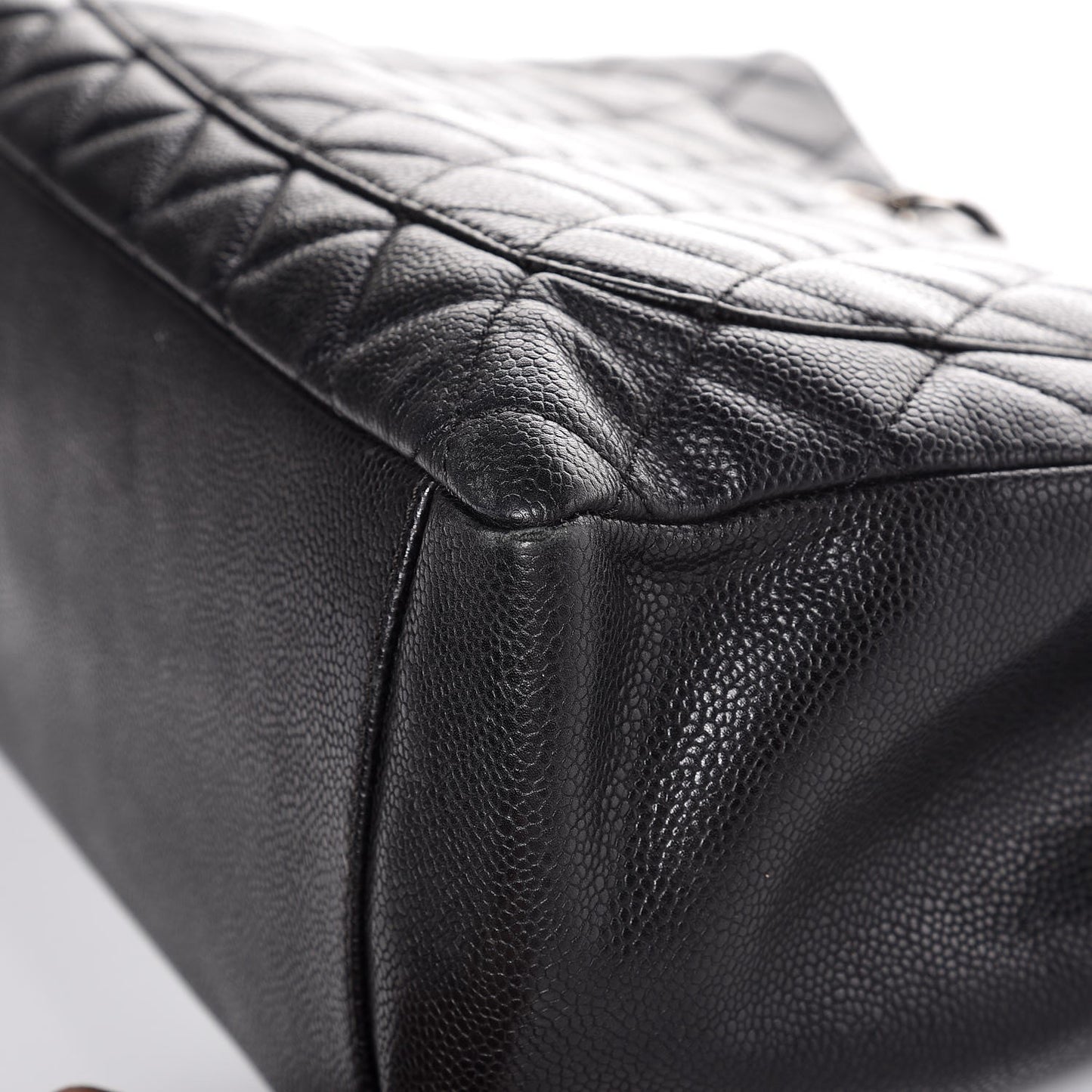 Caviar Quilted Grand Shopping Tote GST Black