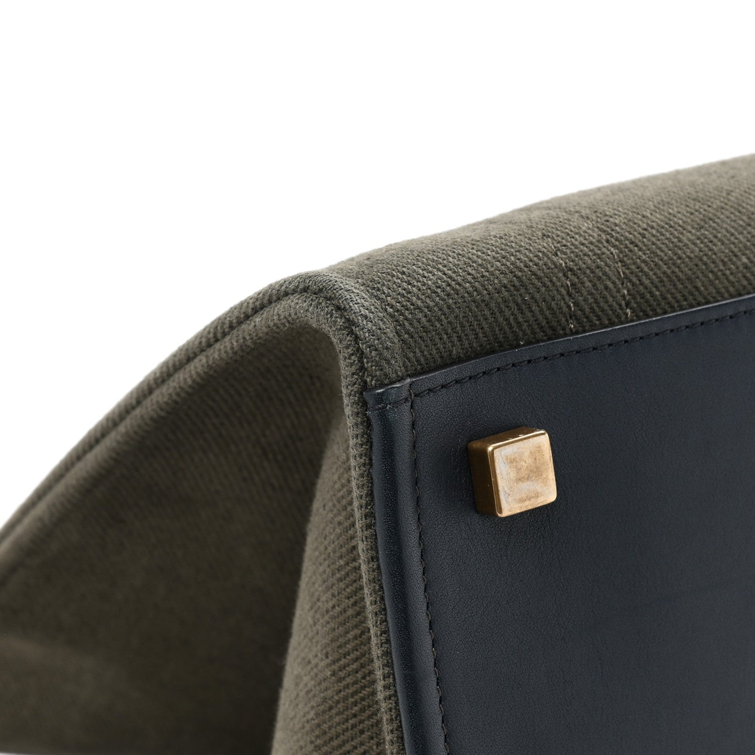 Celine Cotton Canvas Medium Phantom Luggage Olive 12 of 13
