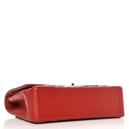 Chanel Lambskin Quilted Maxi Double Flap Red 4 of 11