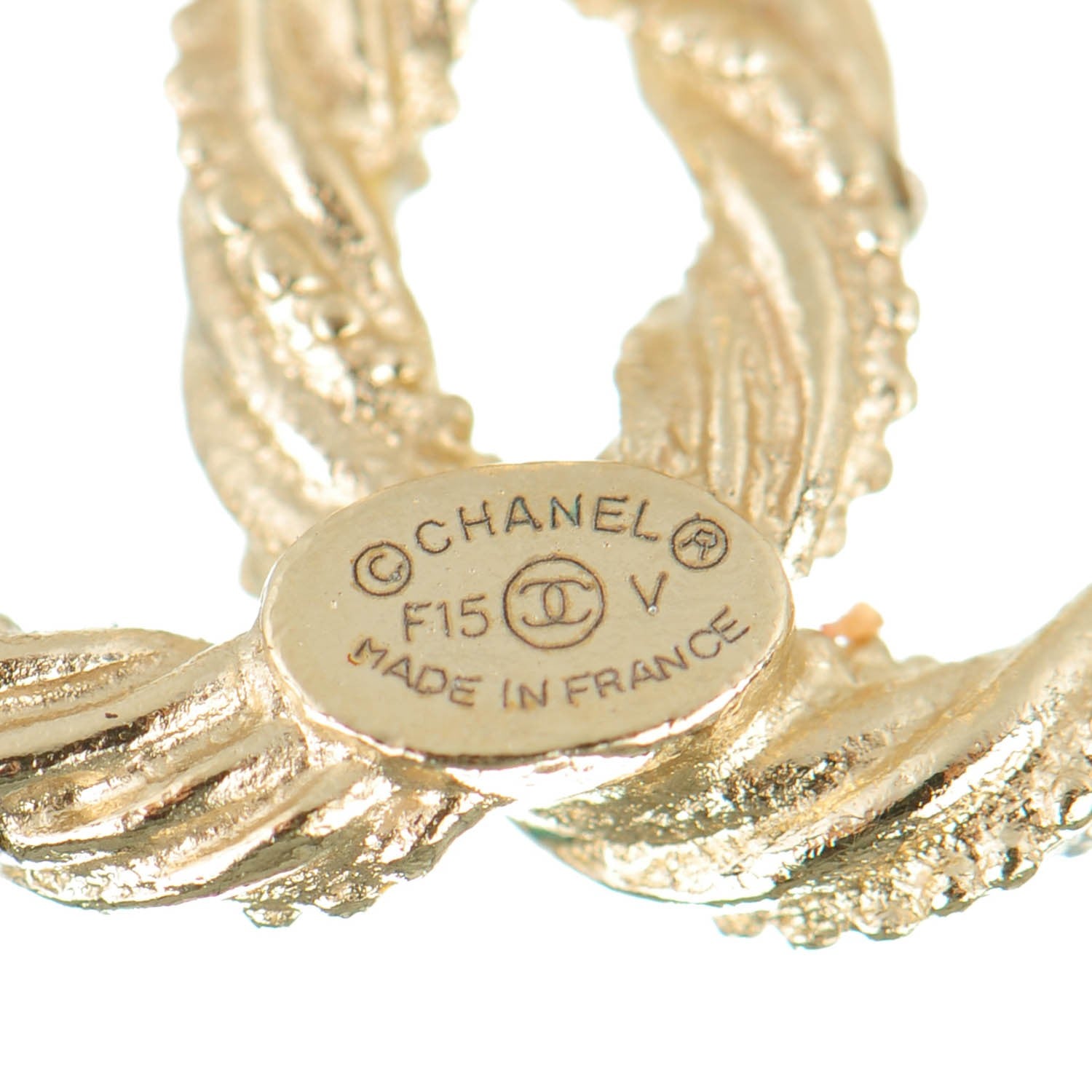 Chanel Crystal Twisted CC Earrings Gold 4 of 5