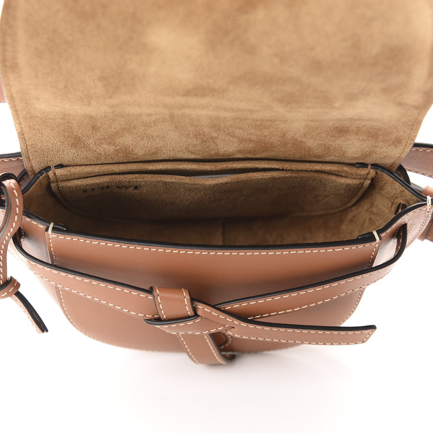 Calfskin Mini Gate Belt Bag Tan