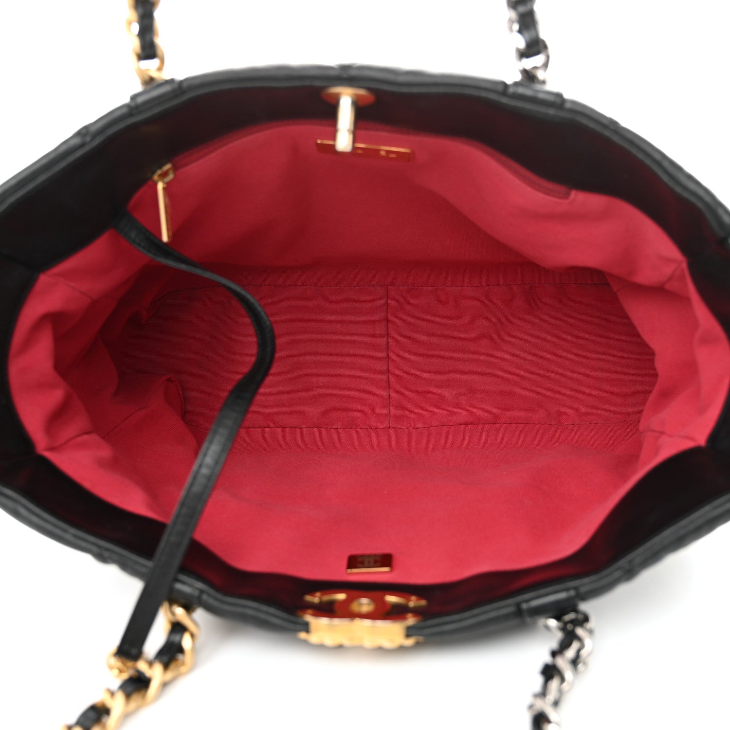 Chanel Lambskin Quilted Chanel 19 East West Shopping Bag Black 5 of 13
