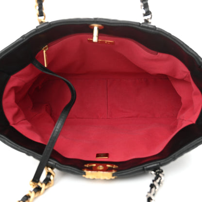 Chanel Lambskin Quilted Chanel 19 East West Shopping Bag Black 5 of 13