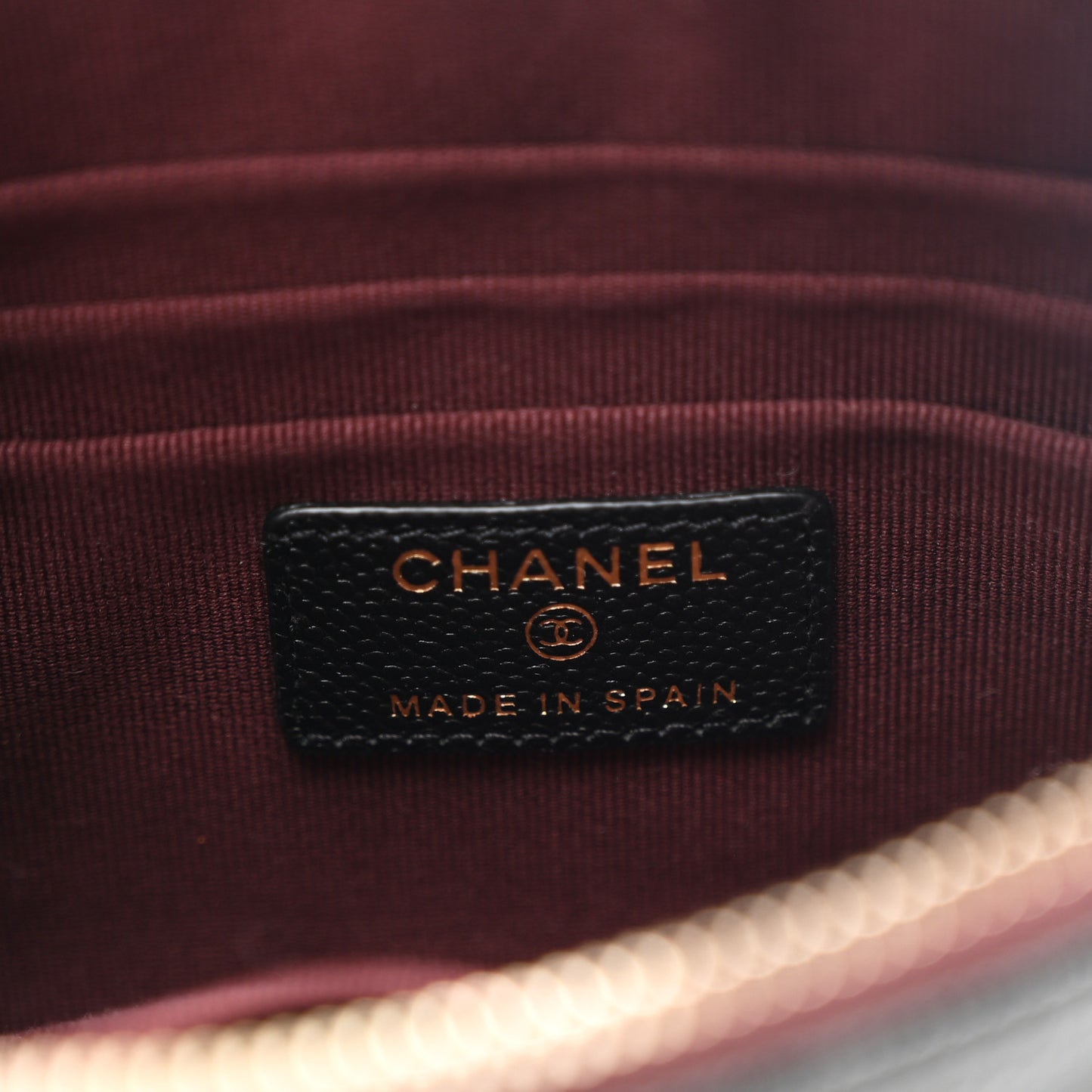 Caviar Quilted Small Zipped Pouch Black