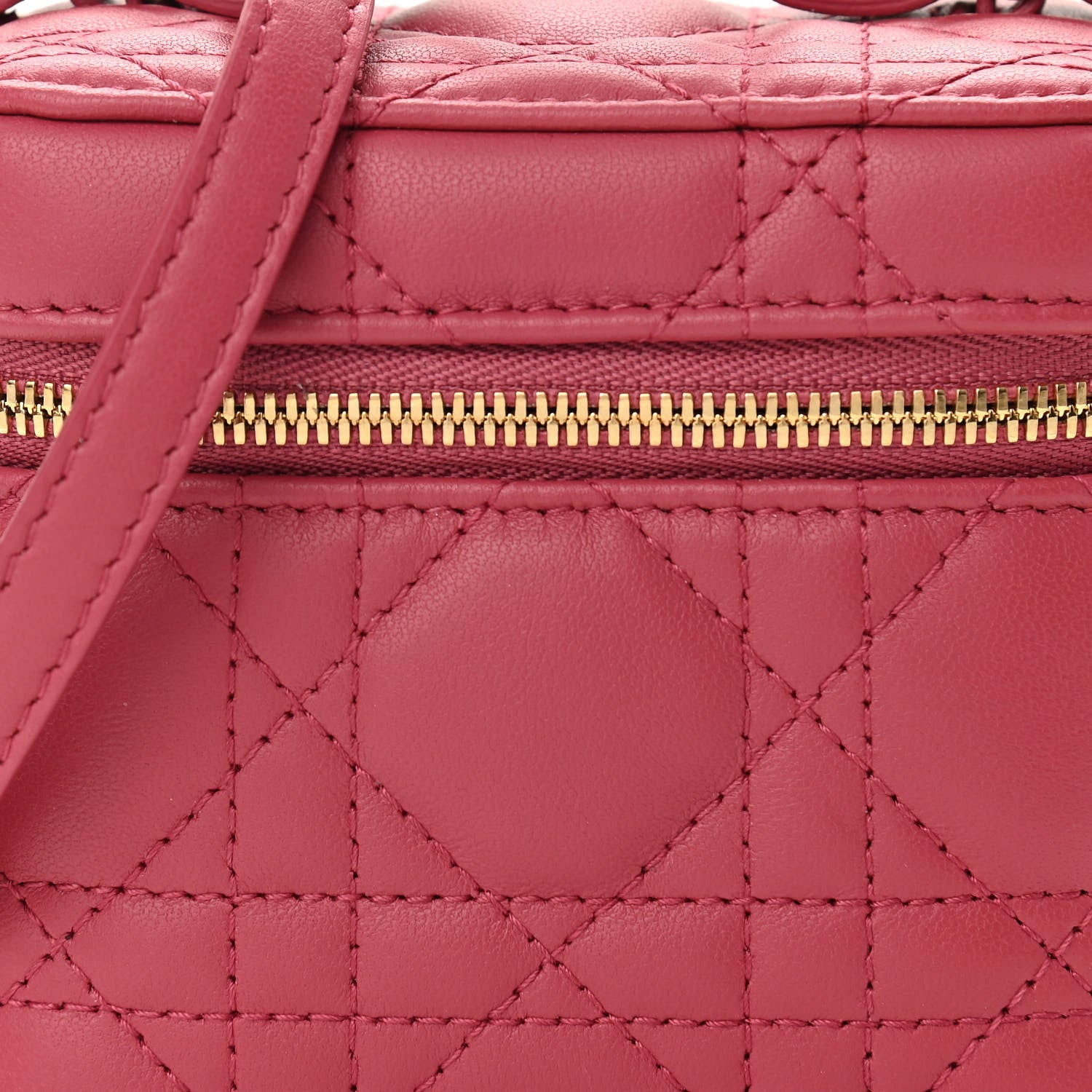 Christian Dior Lambskin Cannage Micro Vanity Case Strawberry Pink 8 of 11