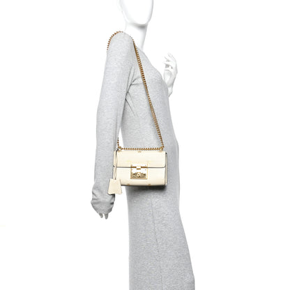 Gucci Grained Calfskin Bee Star Small Padlock Shoulder Bag White 2 of 10