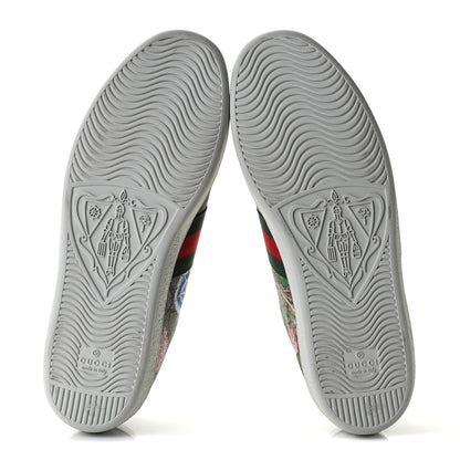 Gucci GG Supreme Monogram Flora Web Womens Ace Sneakers 39.5 Beige Multicolor Rosso 6 of 12