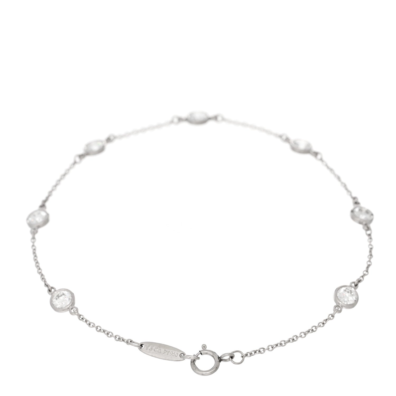 Tiffany Platinum Diamond 1.26ctw Elsa Peretti Diamonds by the Yard Station Bracelet 2 of 3