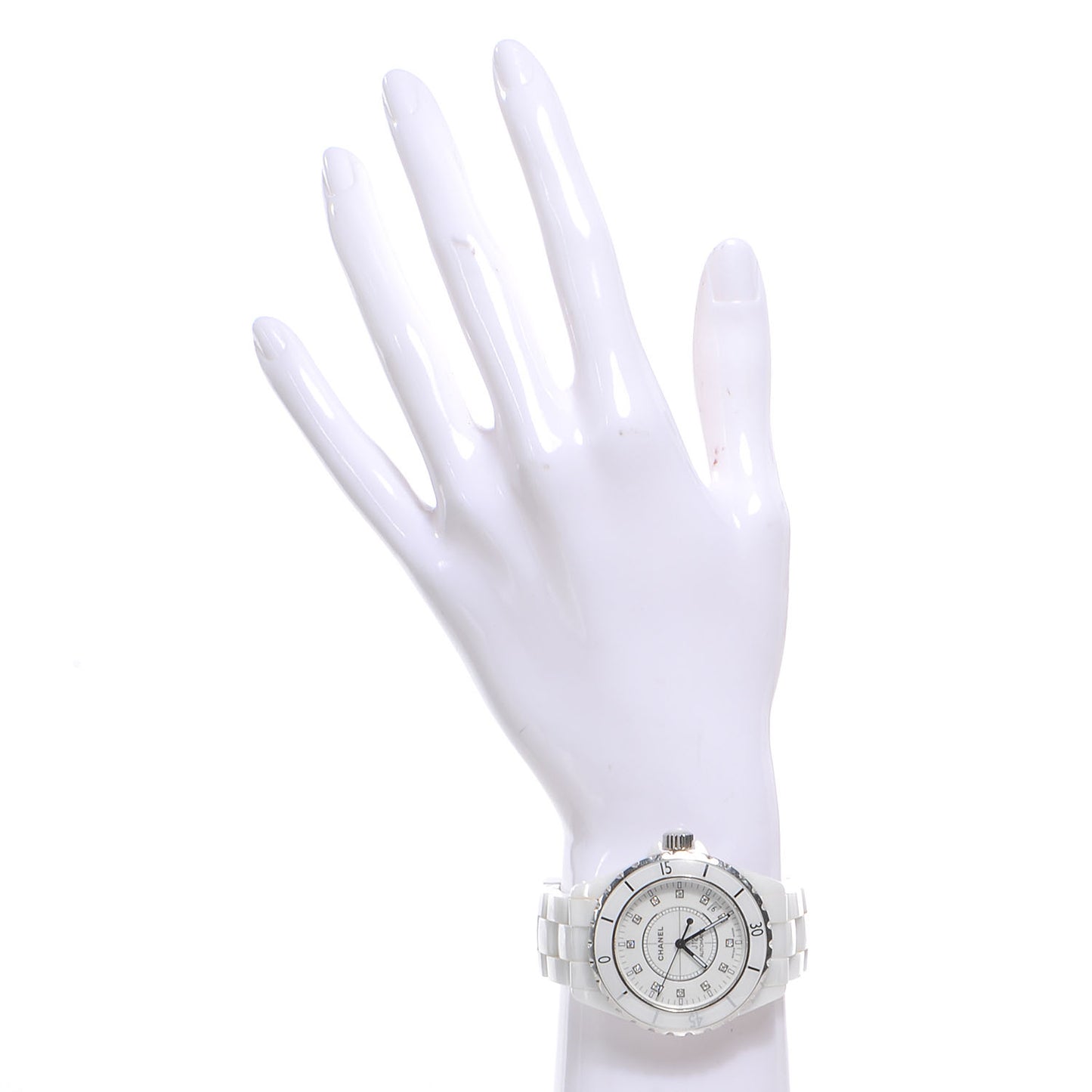 Stainless Steel Ceramic Diamond 38mm J12 Automatic Watch White