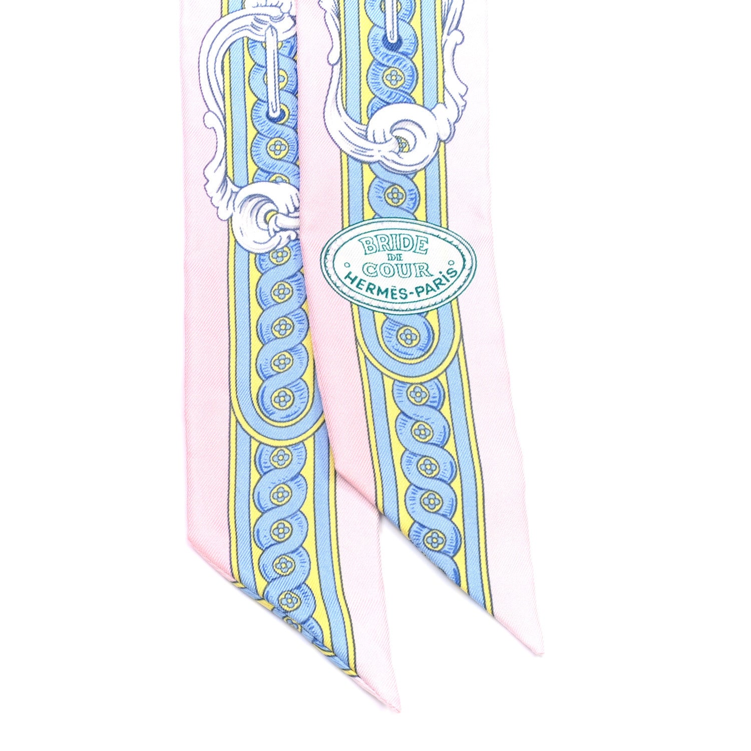 Hermes Silk Bride De Cour Twilly Rose Pale Ciel 2 of 4
