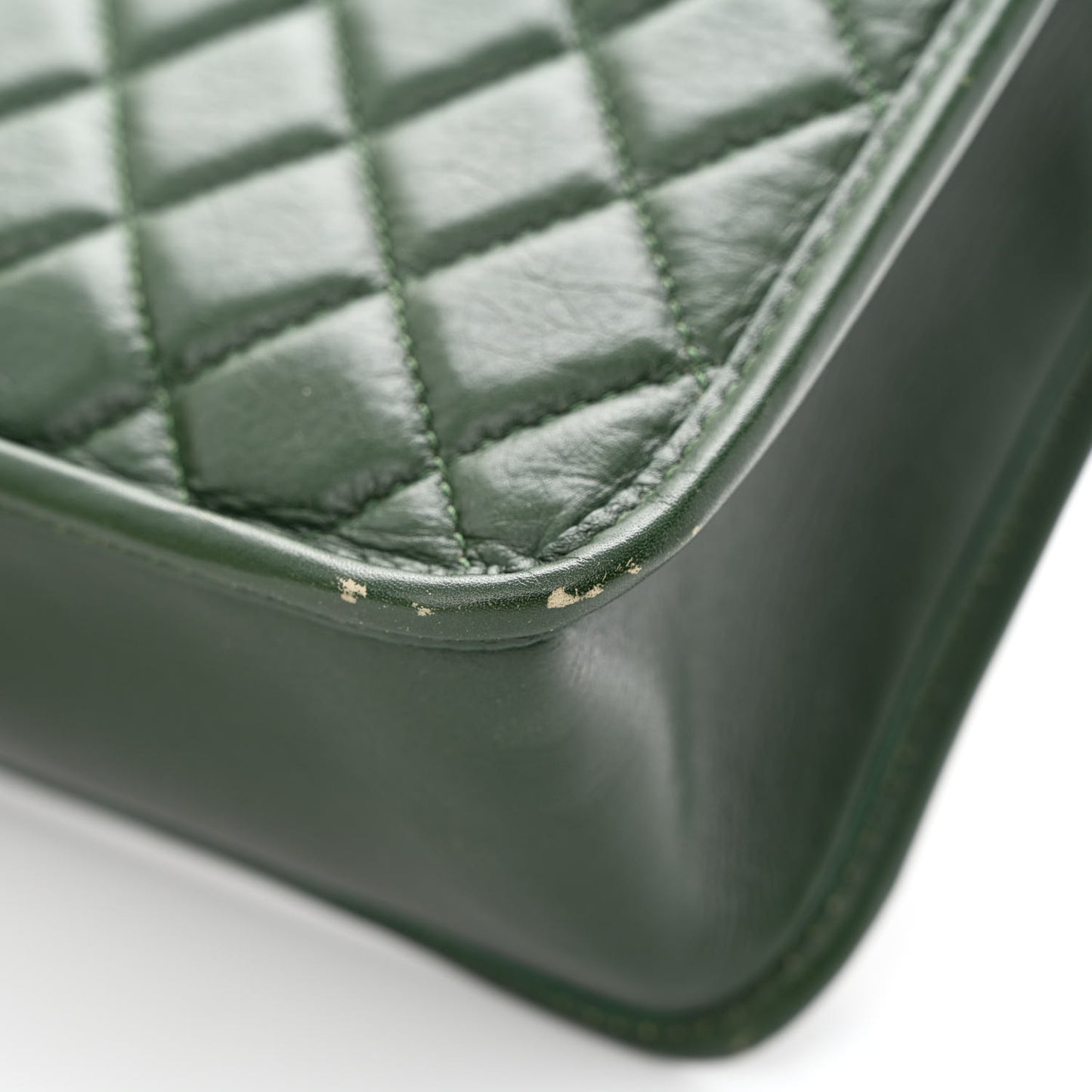 Aged Calfskin Quilted Large Working Vibe Camera Case Khaki