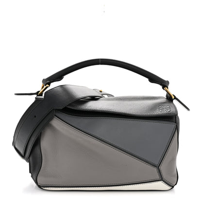 Loewe Calfskin Small Puzzle Bag Grey Multitone 1 of 15