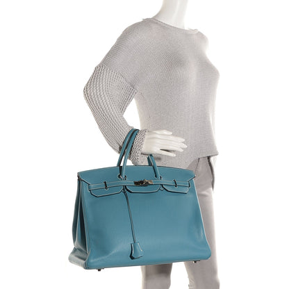 Hermes Togo Birkin 40 Blue Jean 6 of 30