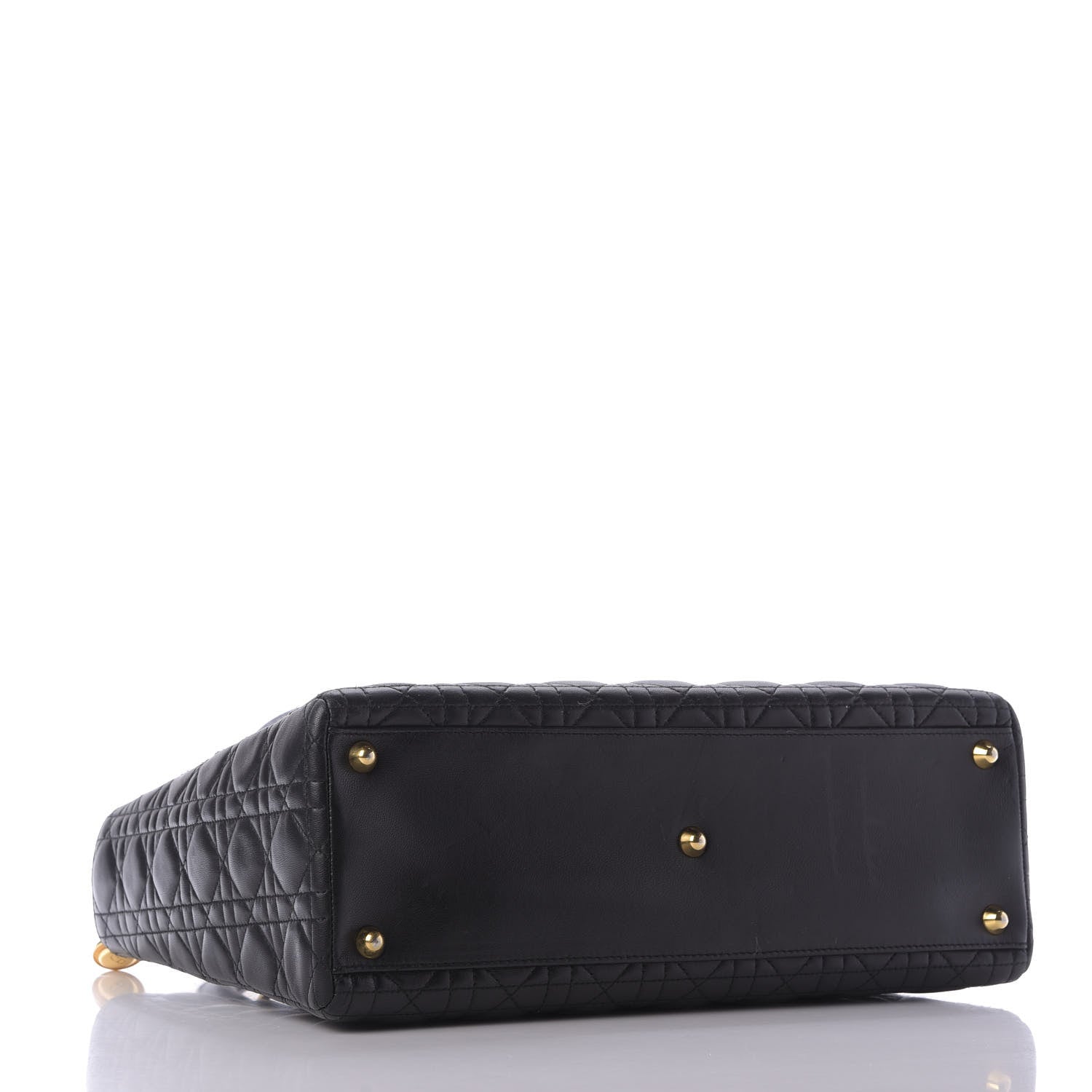 Christian Dior Lambskin Cannage Large Lady Dior Black 4 of 8
