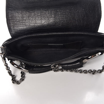 Gucci Monogram Horsebit Chain Clutch Black 5 of 13