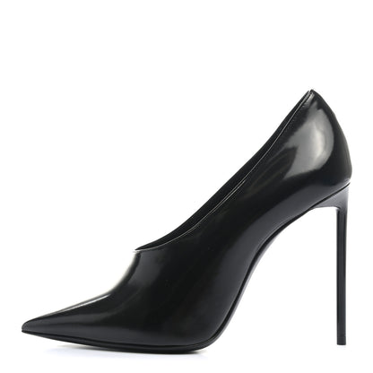 Saint Laurent Patent Calfskin Teddy High Vamp 105 Pumps 36 Black 1 of 11