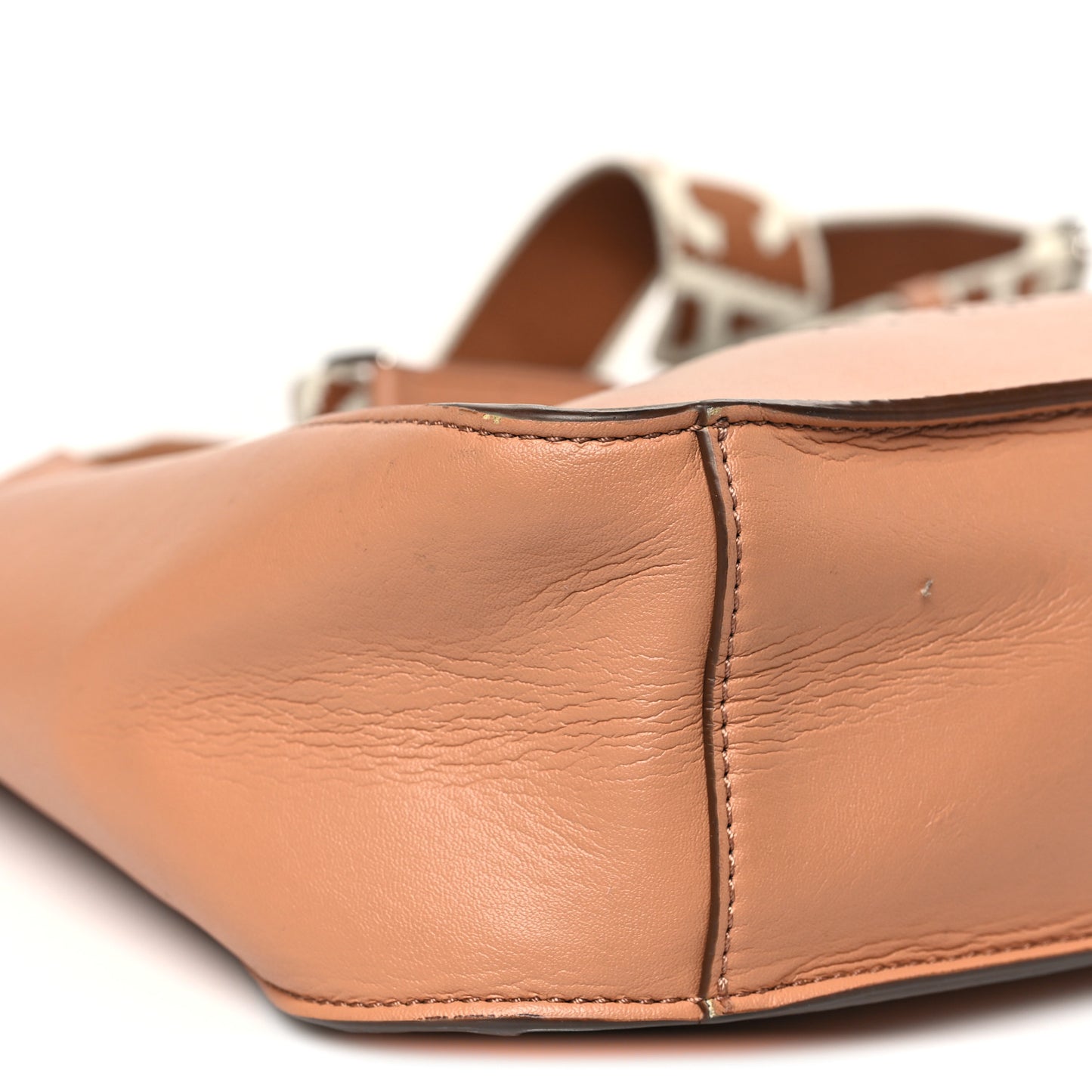 Eco Alter Nappa Perforated Logo Mini Crossbody Camel