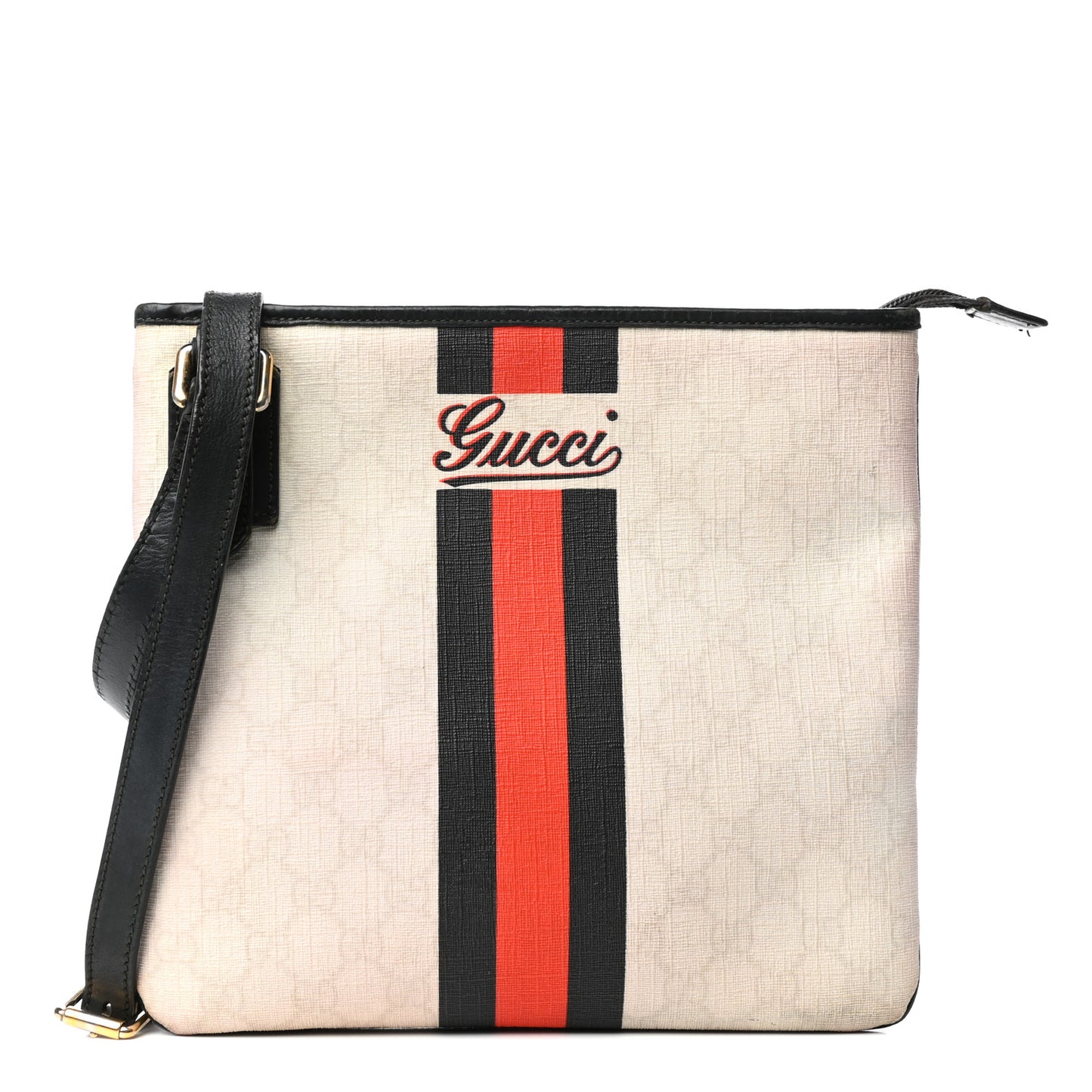 GG Plus Monogram Web Stripe Joy Messenger Bag Black
