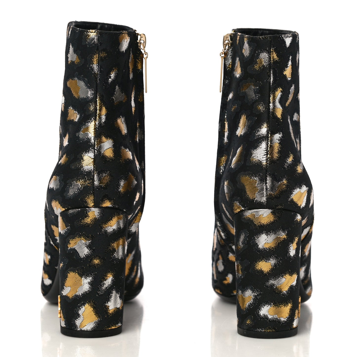 Jacquard Leopard Loulou Ankle Boots 38 Oro