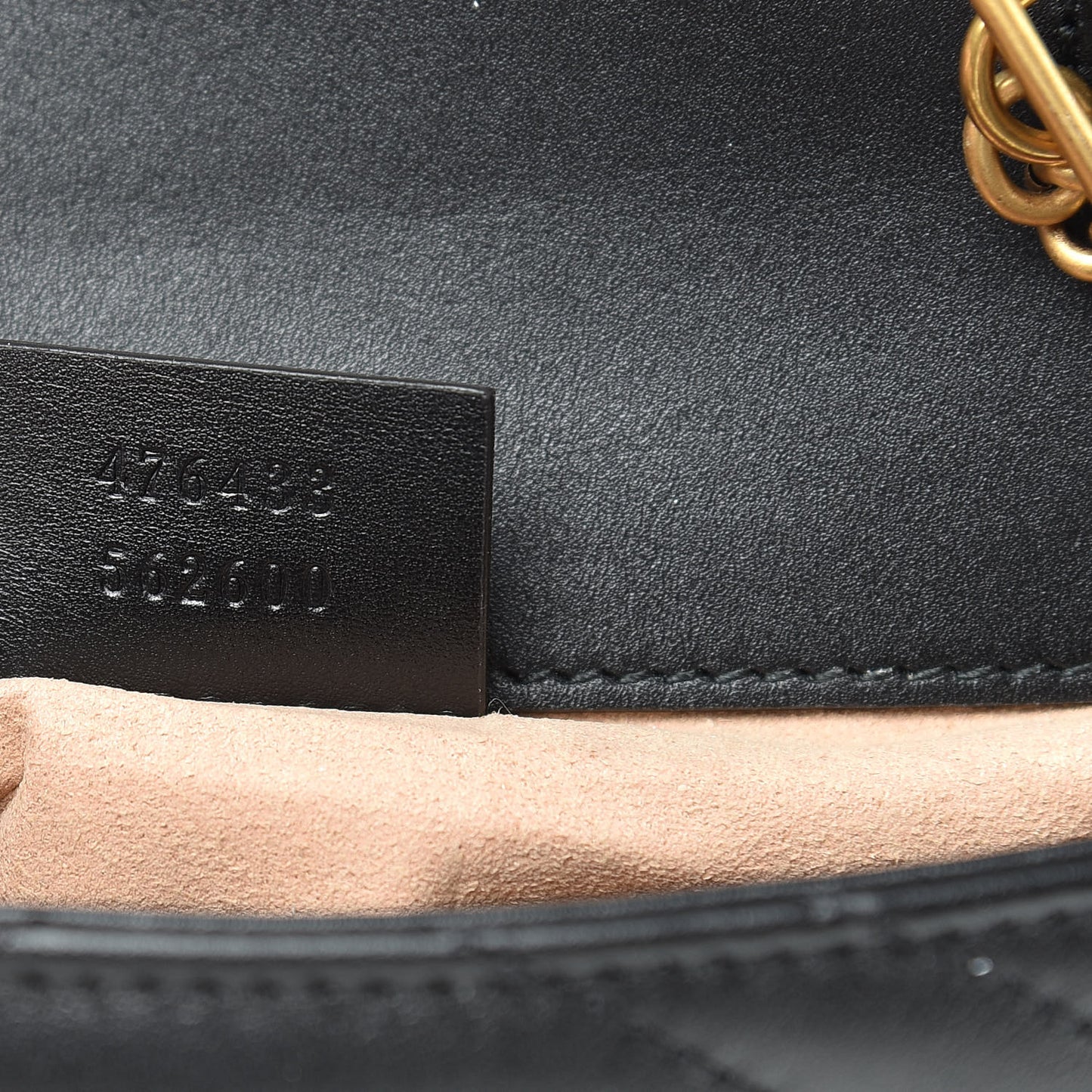 Calfskin Matelasse Super Mini GG Marmont Shoulder Bag Black