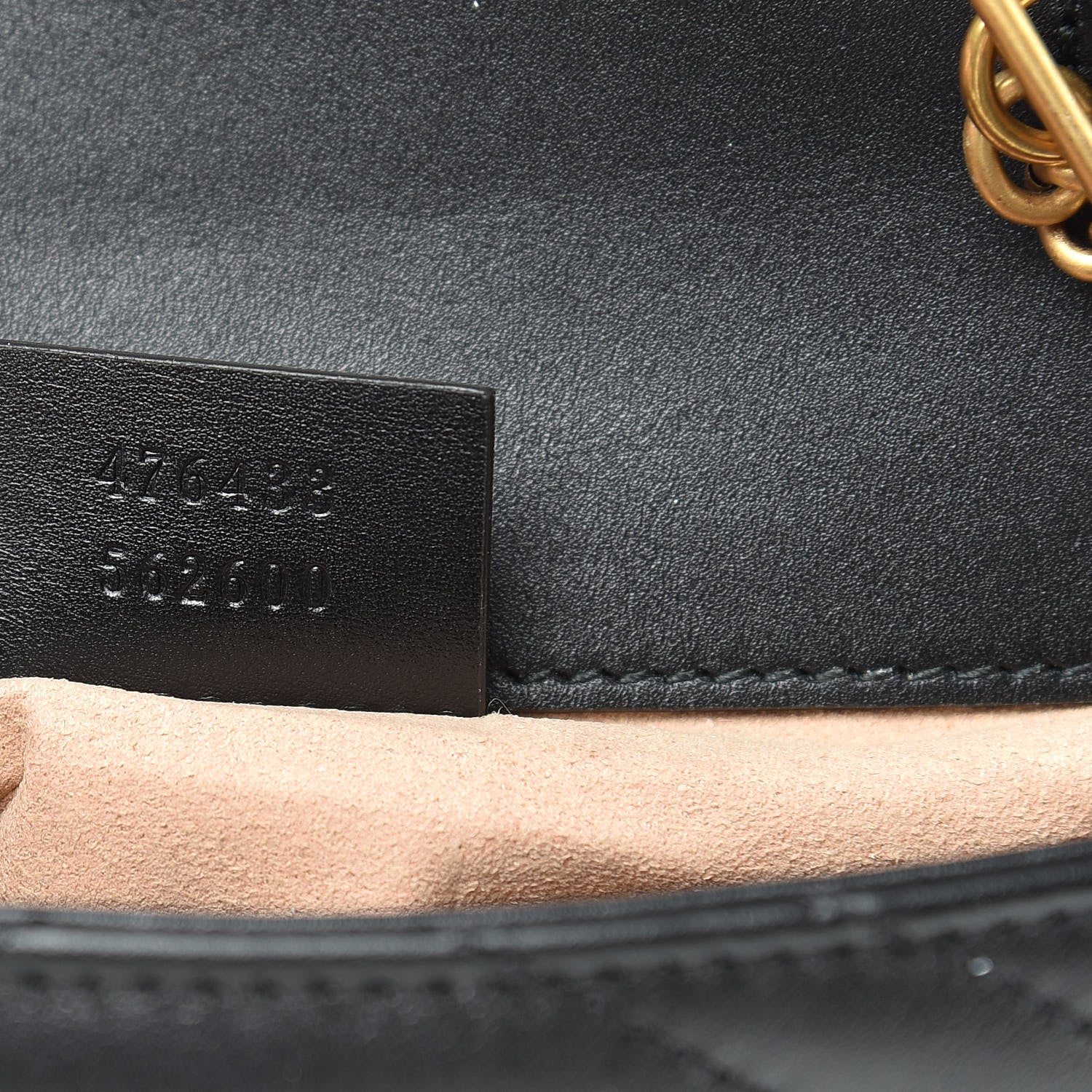 Gucci Calfskin Matelasse Super Mini GG Marmont Shoulder Bag Black 7 of 12