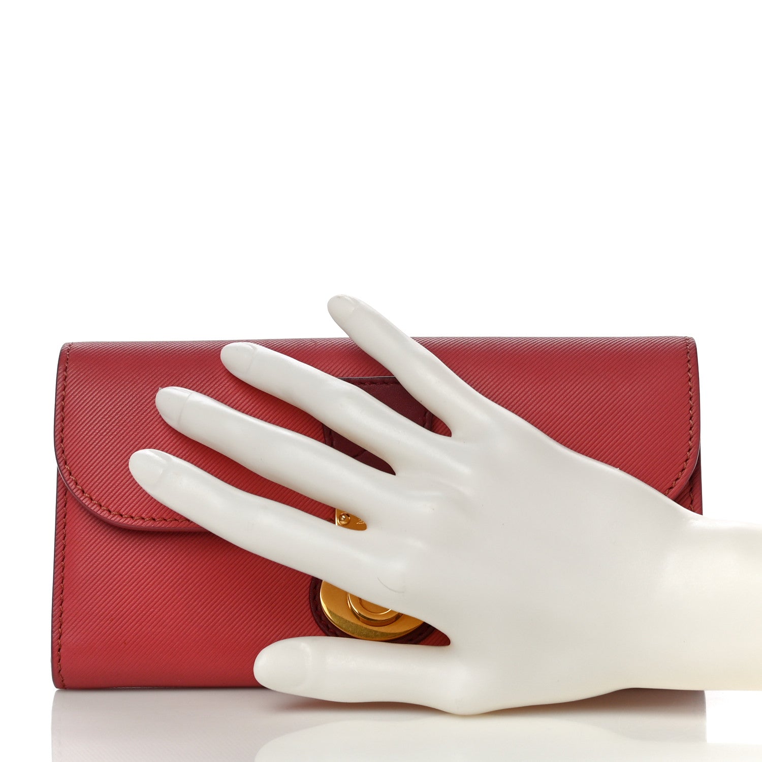 Burberry Trench Calfskin DK88 Halton Flap Wallet Pink Burgundy 2 of 10