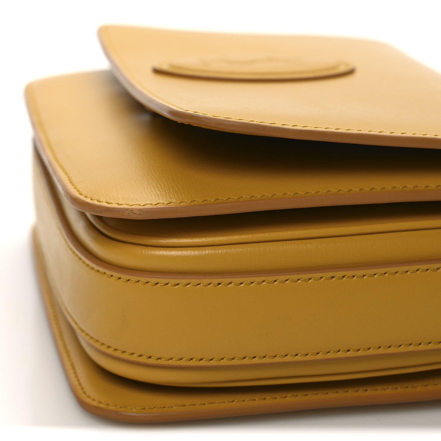 Saint Laurent Calfskin Le 61 Shoulder Bag Yellow 10 of 10