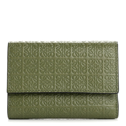 Loewe Calfskin Embossed Small Wallet Avocado 1 of 7