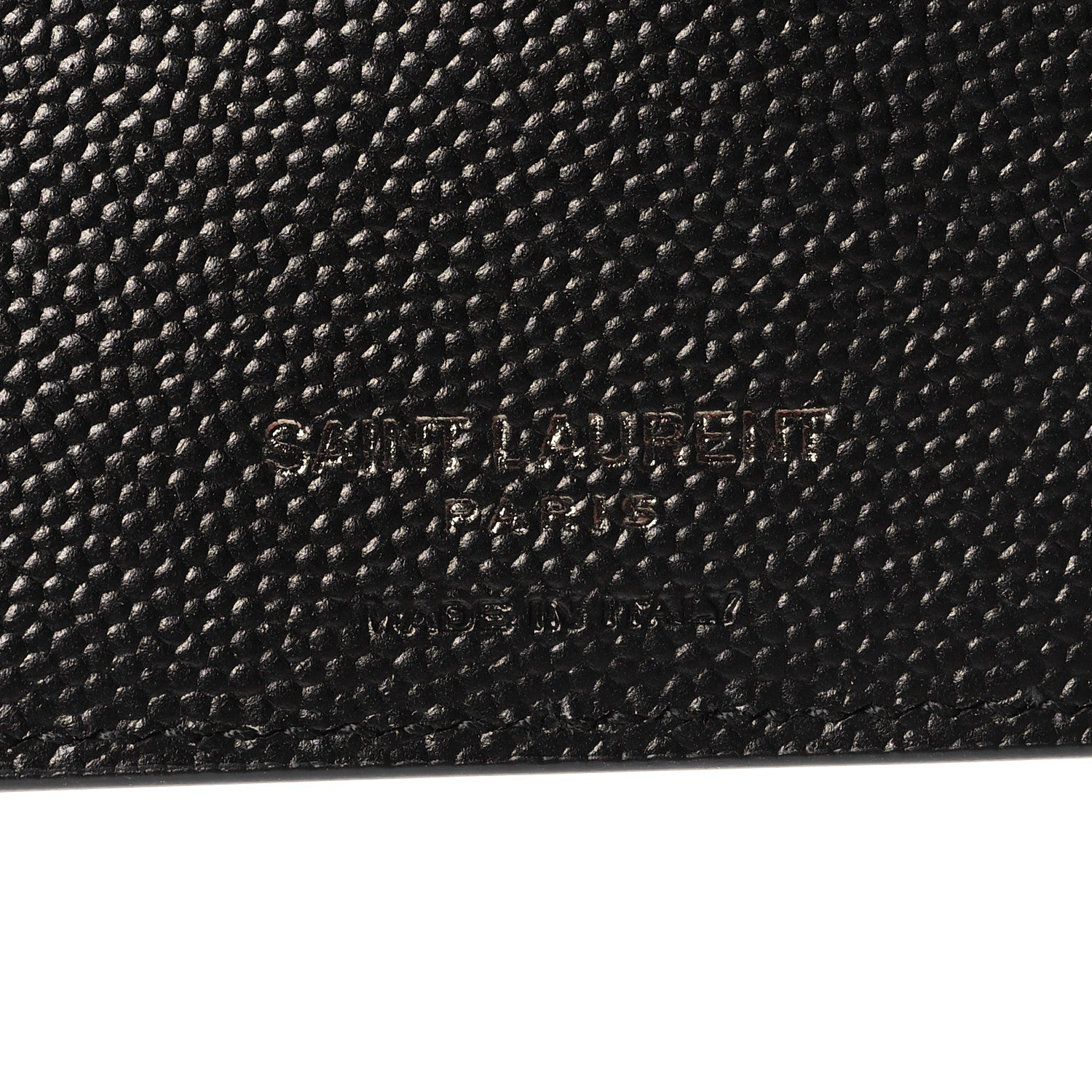 Saint Laurent Grain De Poudre Monogram Bifold Wallet Black 6 of 8