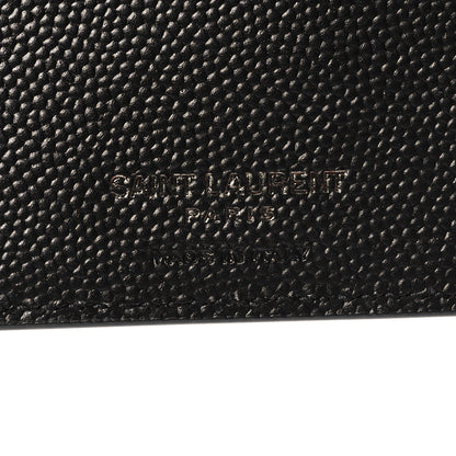 Saint Laurent Grain De Poudre Monogram Bifold Wallet Black 6 of 8