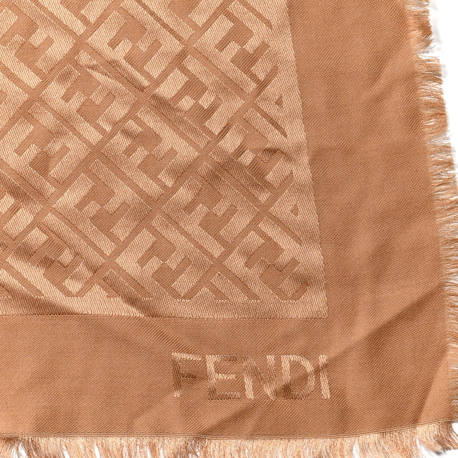 Fendi Silk Wool FF Shawl Sabbia 2 of 5