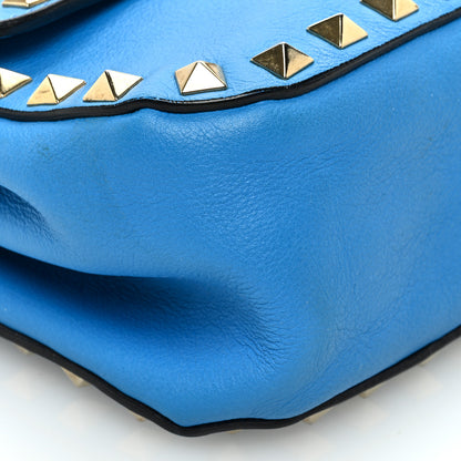Valentino Garavani Vitello Mini Rockstud Flap Saddle Crossbody Bag Parrot 8 of 9