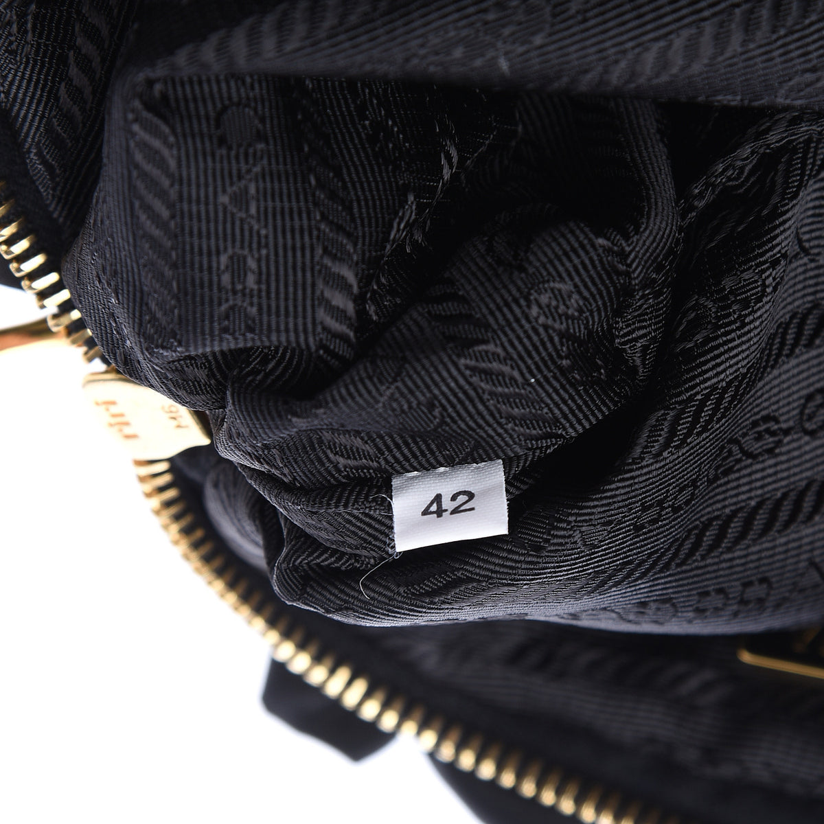 Prada Nylon Ruffle Cosmetic Pouch Black 6 of 9