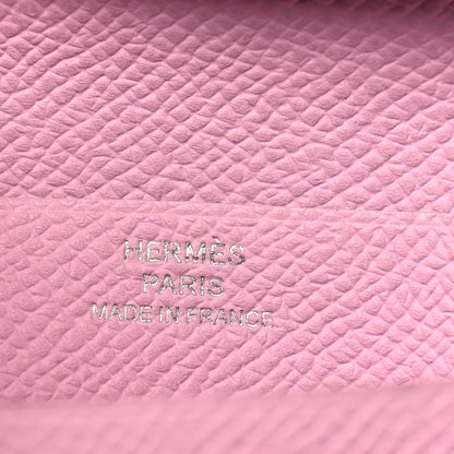 Hermes Epsom Verso Bearn Compact Wallet Lime Mauve Silvestre 6 of 8