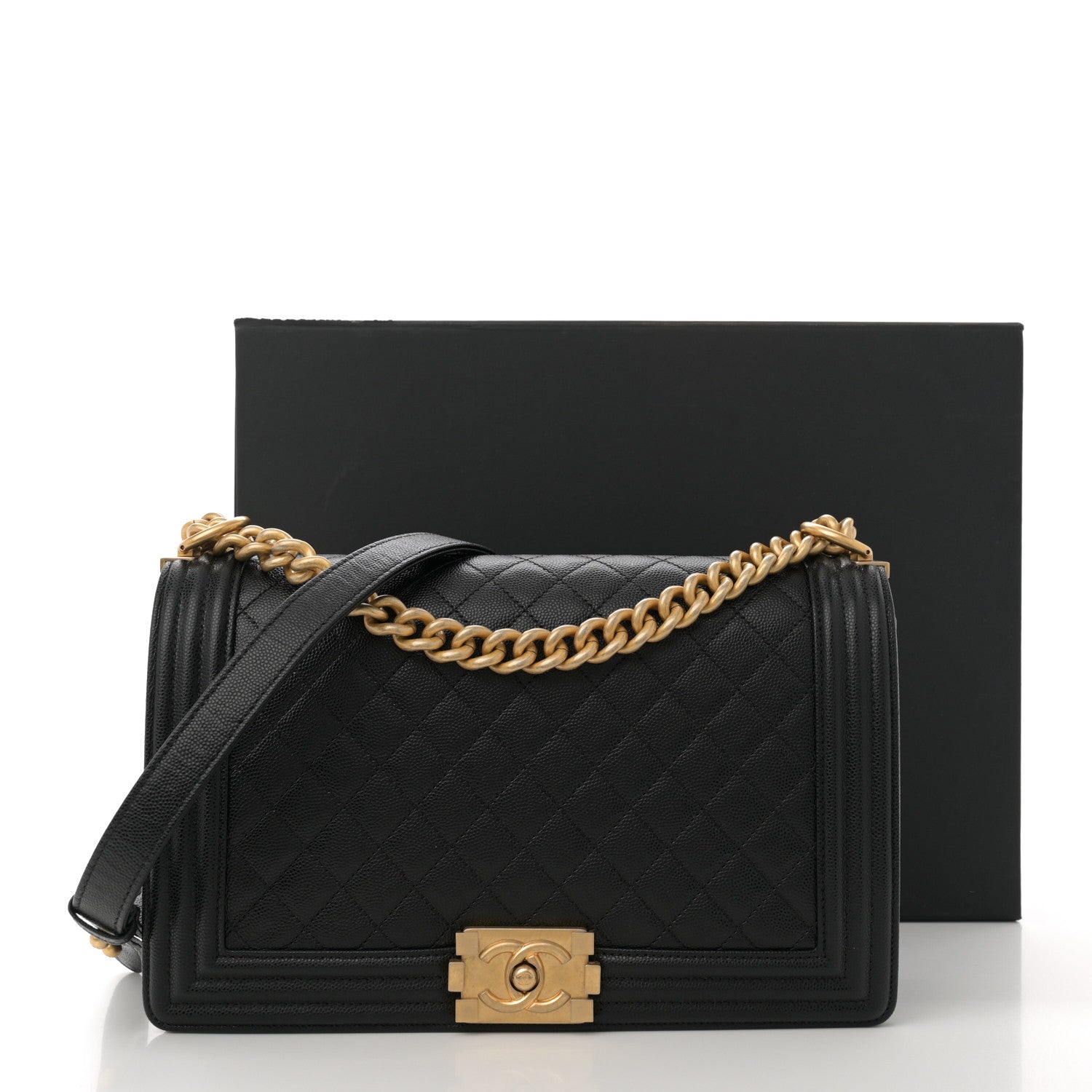 Chanel Caviar Quilted New Medium Boy Flap Black 11 of 11