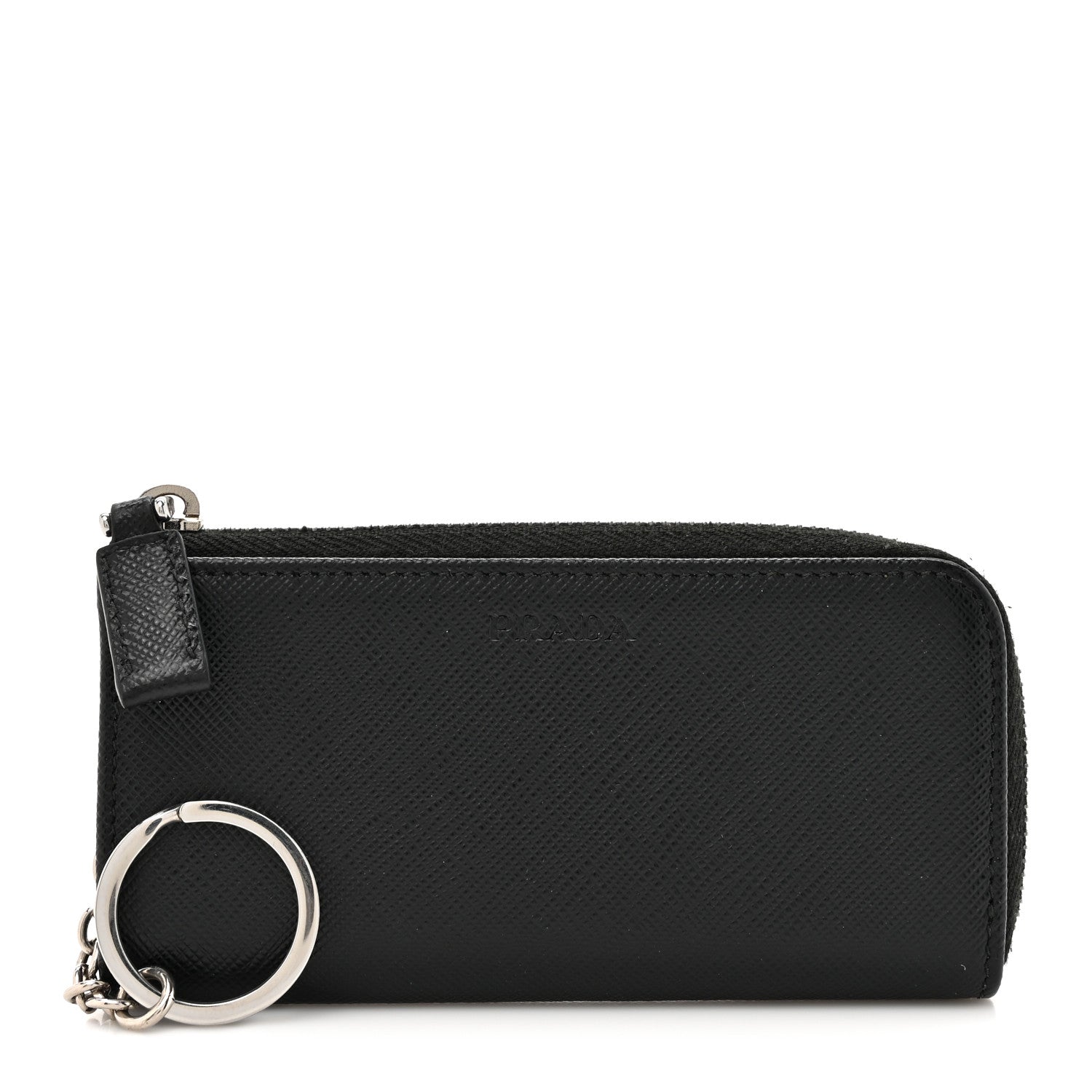 Prada Saffiano Key Holder Black 1 of 9