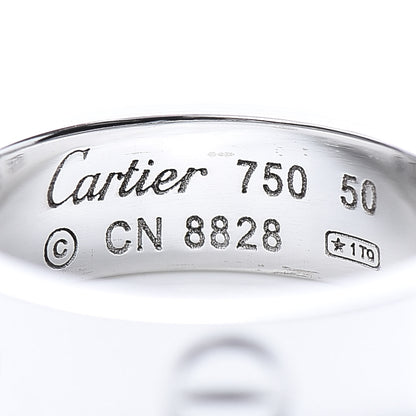 Cartier 18K White Gold 5.5mm LOVE Ring 50 5.25 4 of 4