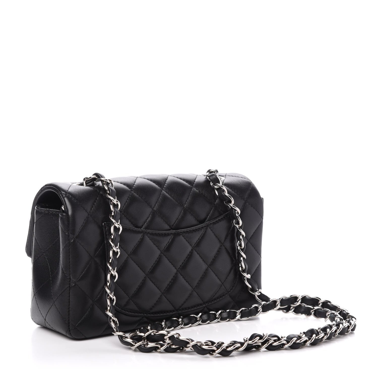 Chanel Lambskin Quilted Mini Rectangular Flap Black 3 of 11
