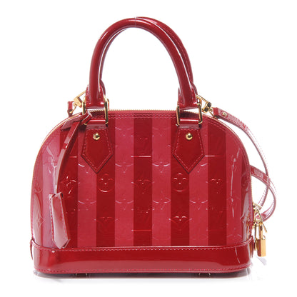 Louis Vuitton Vernis Rayures Alma BB Pomme D'Amour 1 of 8