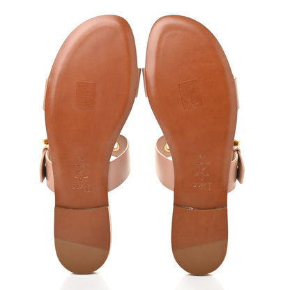Christian Dior Calfskin D-Dior Slide Sandals 40 Rose De Vents 5 of 8