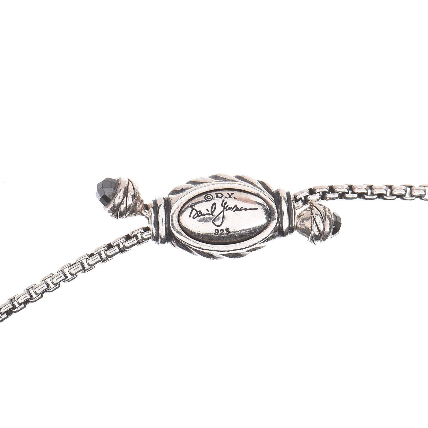 David Yurman Sterling Silver Hematine Cable Berries Tassel Pendant Necklace 5 of 5
