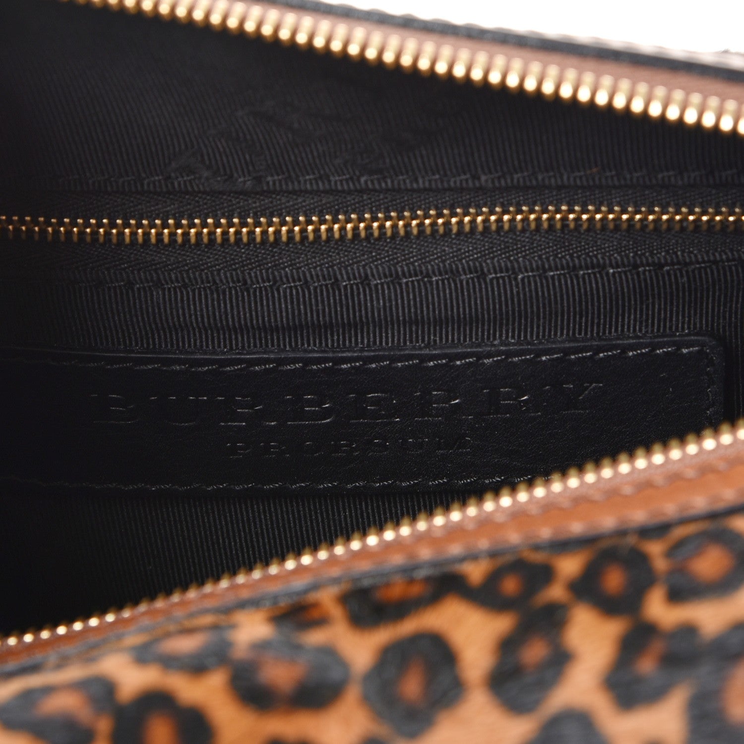 Burberry Leopard Ponyskin House Check Calfskin Boston Tan 7 of 13