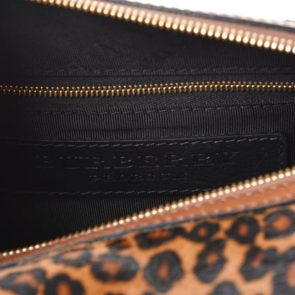 Burberry Leopard Ponyskin House Check Calfskin Boston Tan 7 of 13