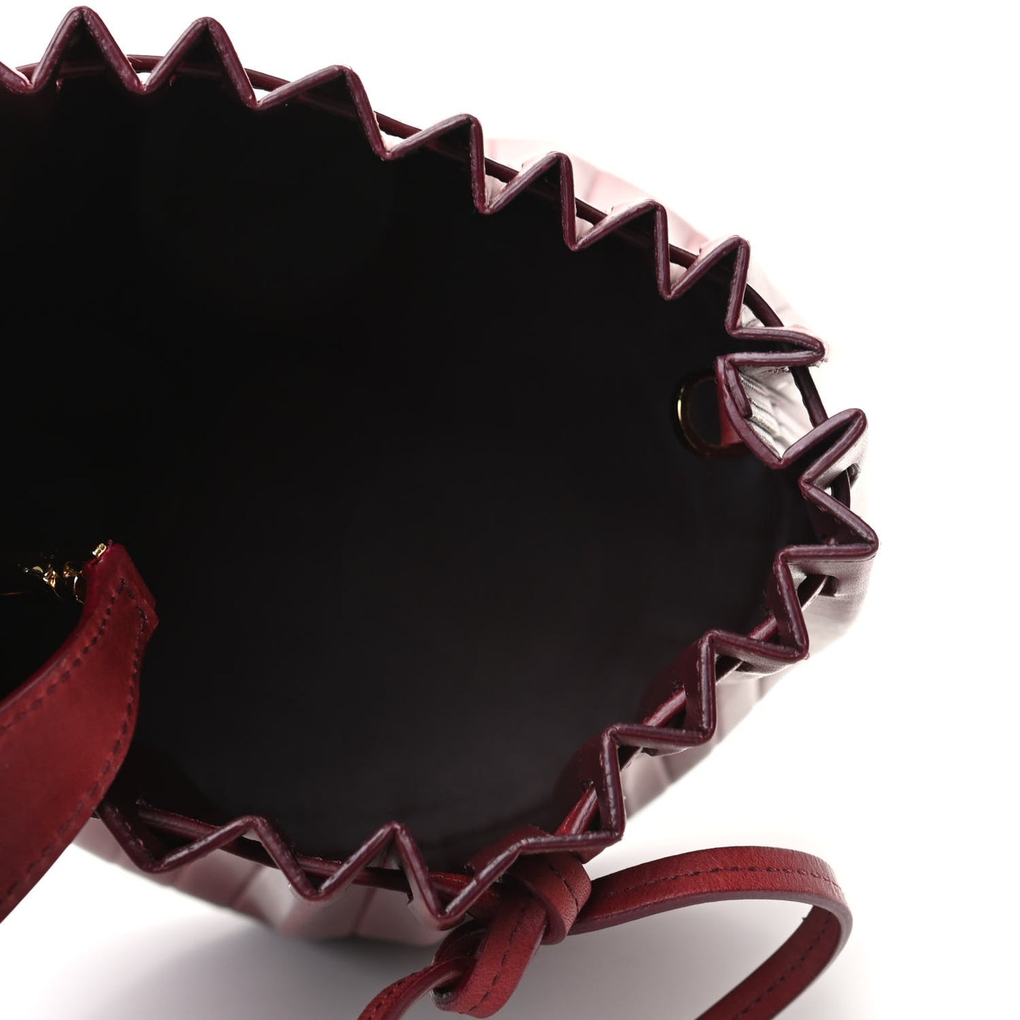 Vegetable Tanned Calfskin Pleated Bucket Bag Borbo